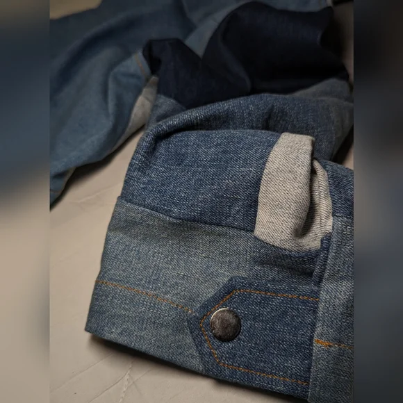 Patchwork Denim Pullover - Picture 7 of 10